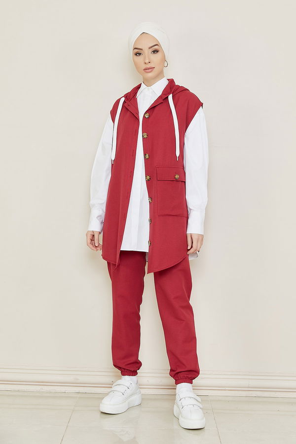 Tunık Pantolon Bordo - 3707