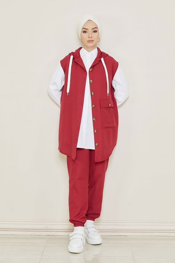 Tunık Pantolon Bordo - 3707