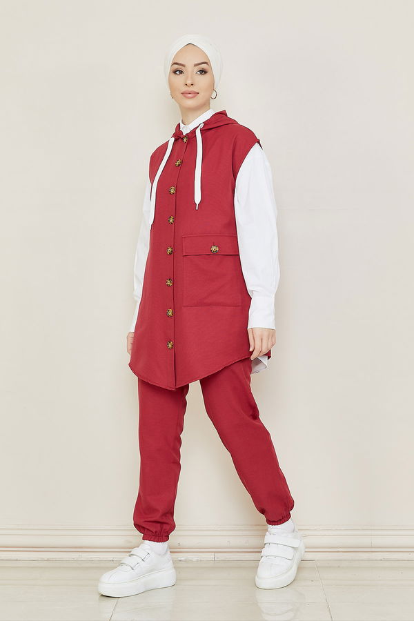 Tunık Pantolon Bordo - 3707