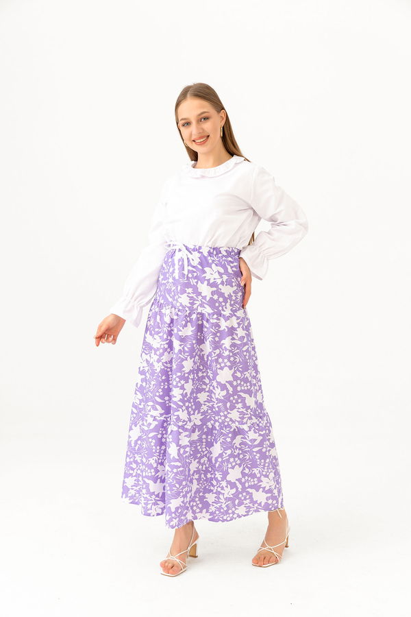 DESENLI ETEK Lila - 3736