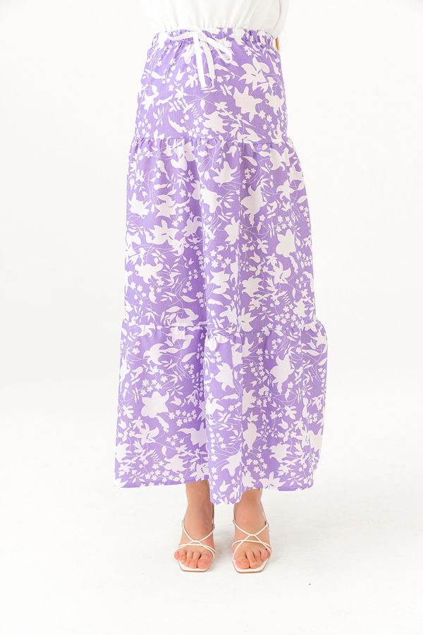DESENLI ETEK Lila - 3736