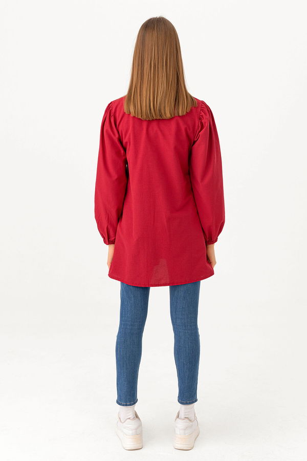 BASKILI TUNIK Bordo - 3694