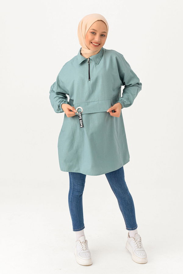 Kuş Gözlü Tunik Yeşil - 3479 YEŞİL