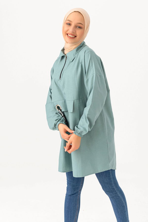 Kuş Gözlü Tunik Yeşil - 3479 YEŞİL