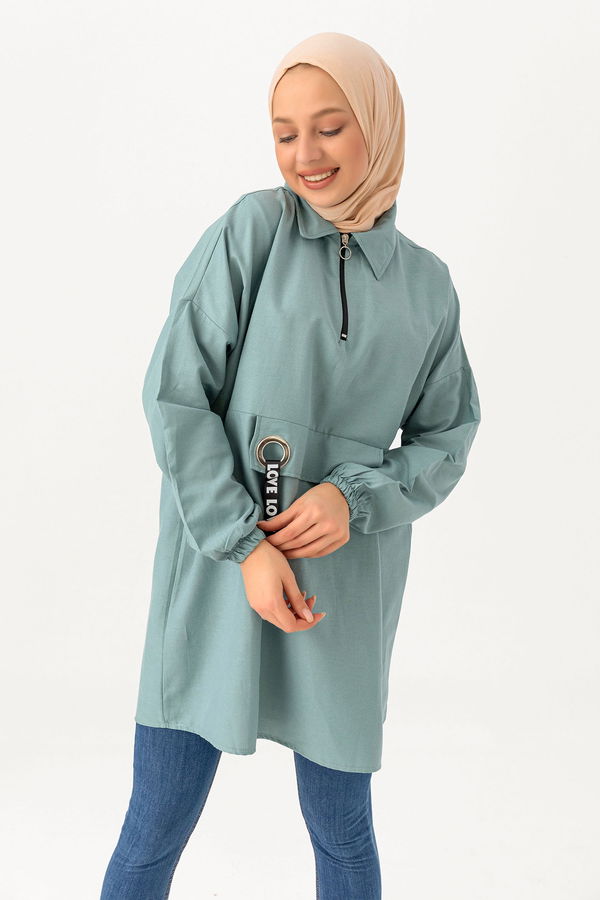 Kuş Gözlü Tunik Yeşil - 3479 YEŞİL