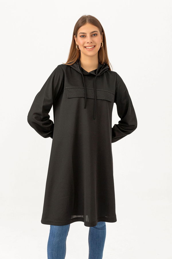 KAPSONLU TUNIK Siyah - 3515