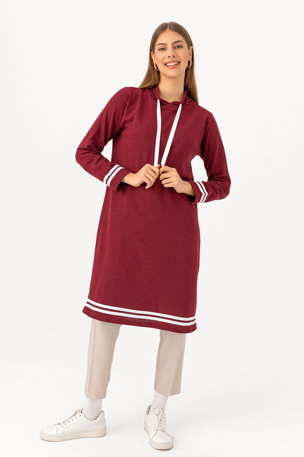 Seritli Tunik Bordo - 3522