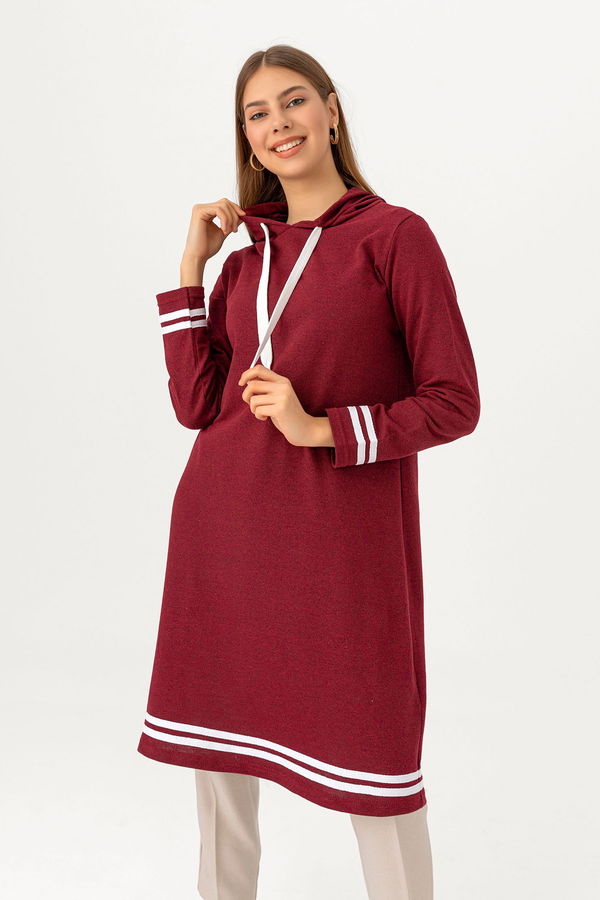 Seritli Tunik Bordo - 3522