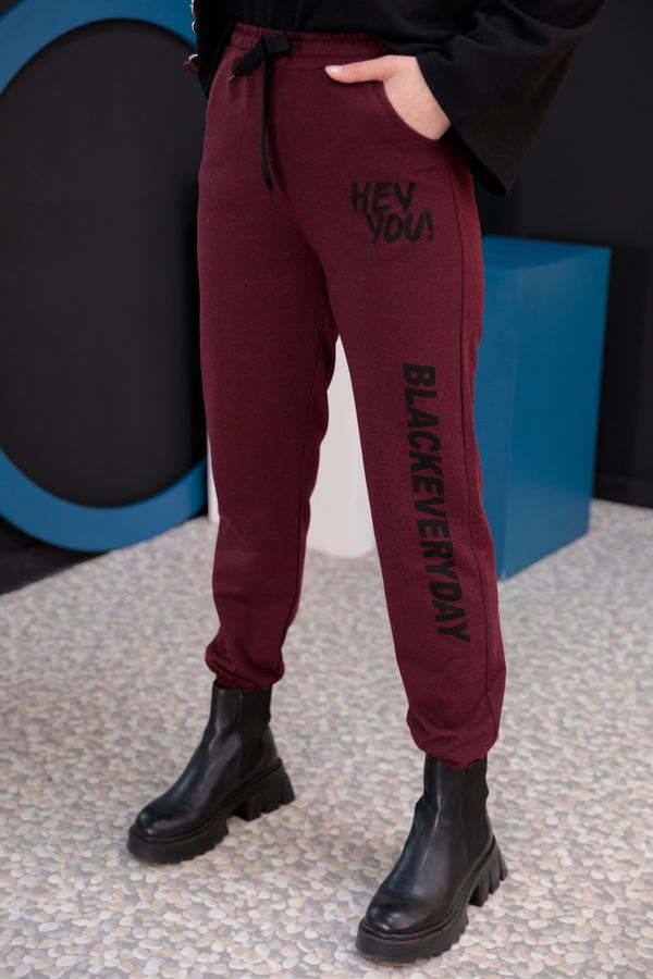Eşofman Alt Bordo - 3911 BORDO