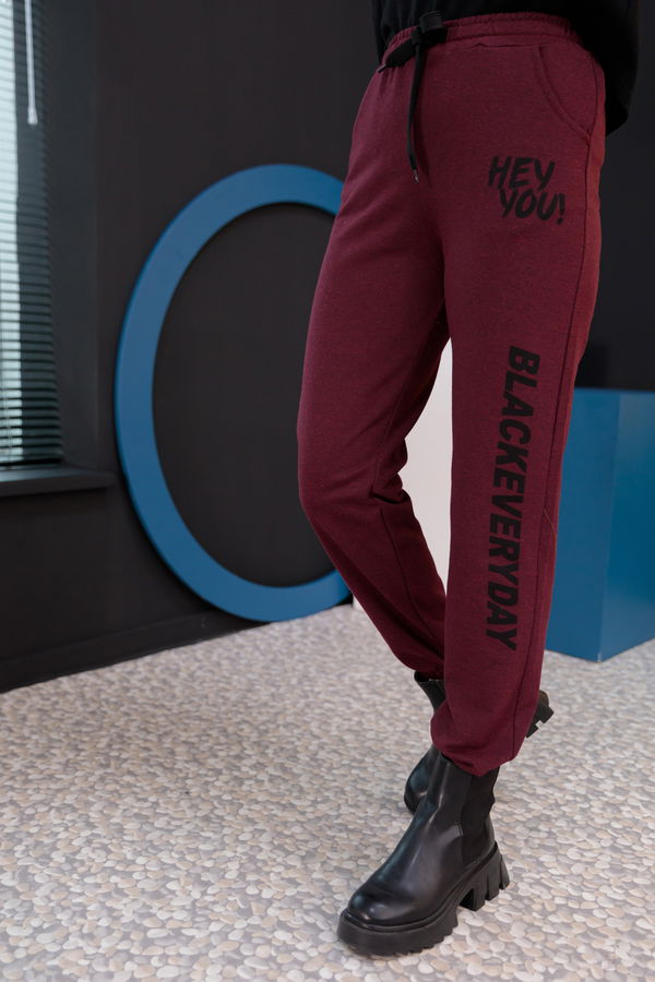 Eşofman Alt Bordo - 3911 BORDO