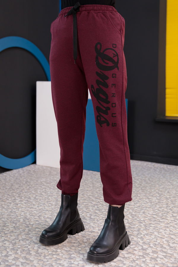 Eşofman Alt Bordo - 3912