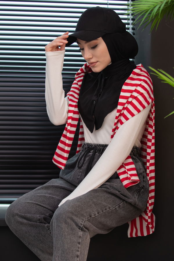 Şapkalı Bone Siyah - 30095