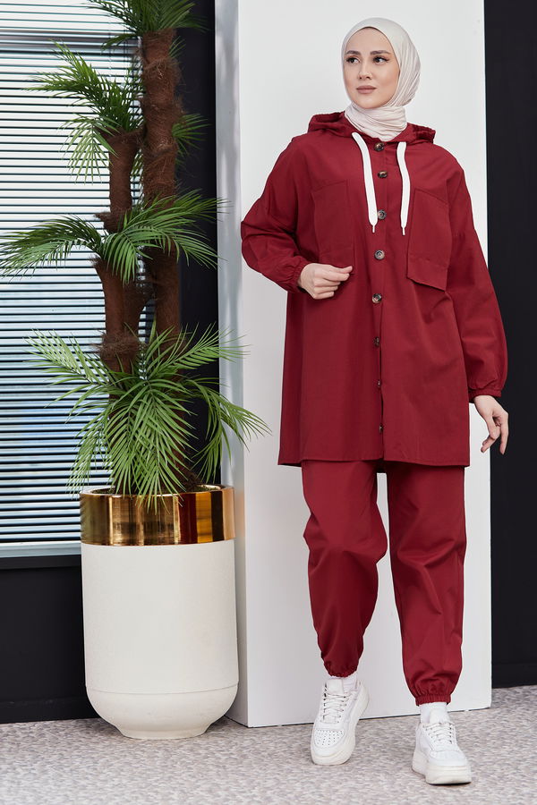 Tunık Pantolon Bordo - 3687