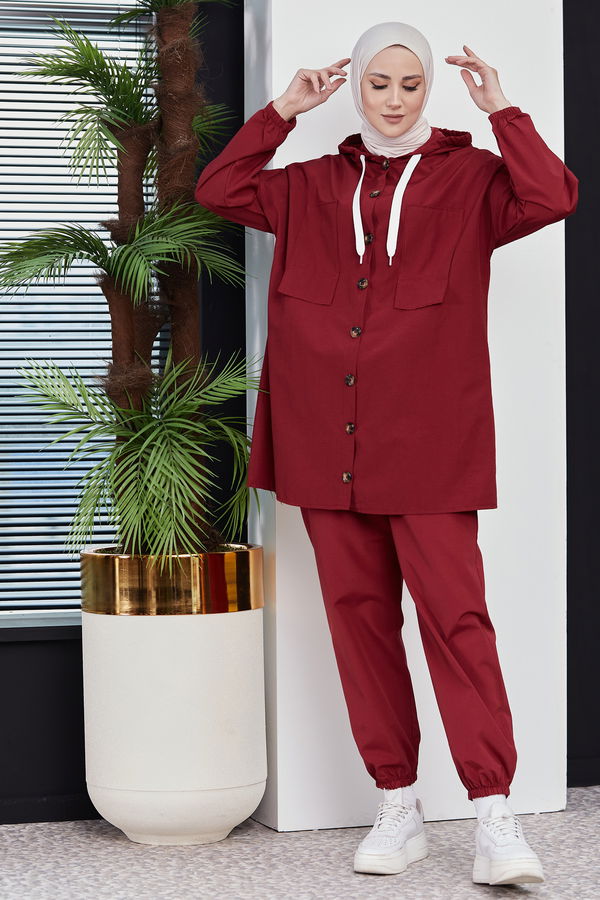 Tunık Pantolon Bordo - 3687