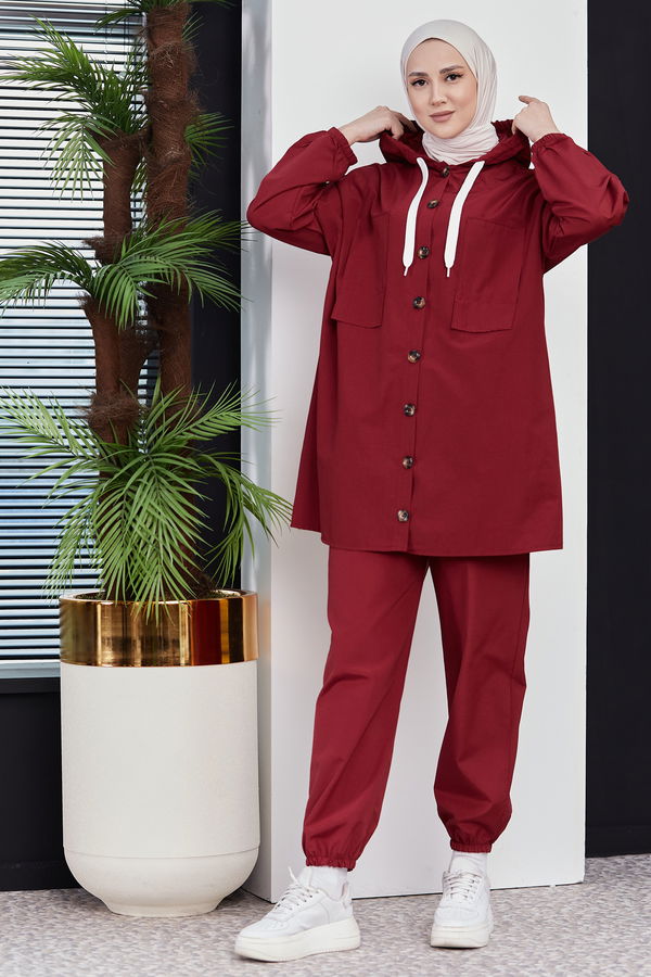 Tunık Pantolon Bordo - 3687