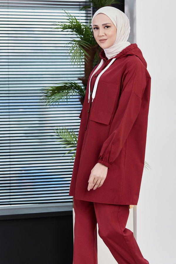 Tunık Pantolon Bordo - 3687