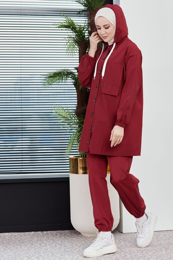 Tunık Pantolon Bordo - 3687