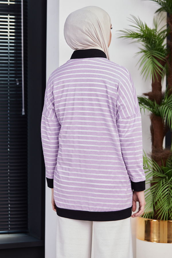 Dugmelı Hırka LILA - 3810 Lila - 3810