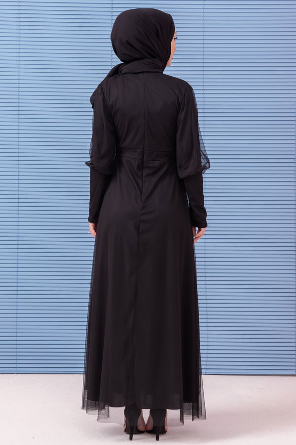 Abiye Elbise Siyah - 10305