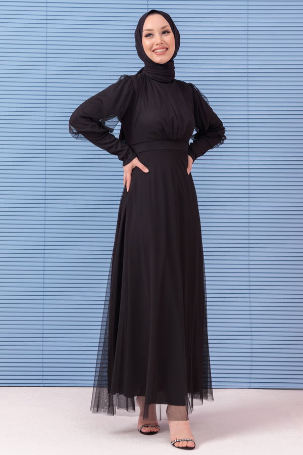 Abiye Elbise Siyah - 10305