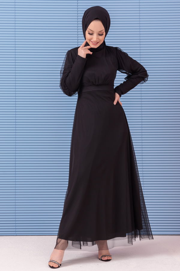 Abiye Elbise Siyah - 10305