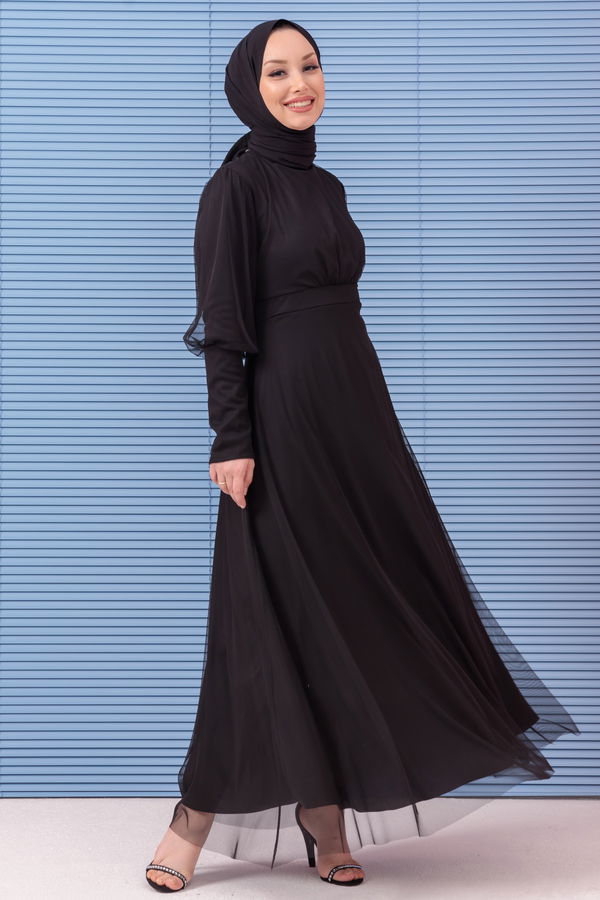 Abiye Elbise Siyah - 10305