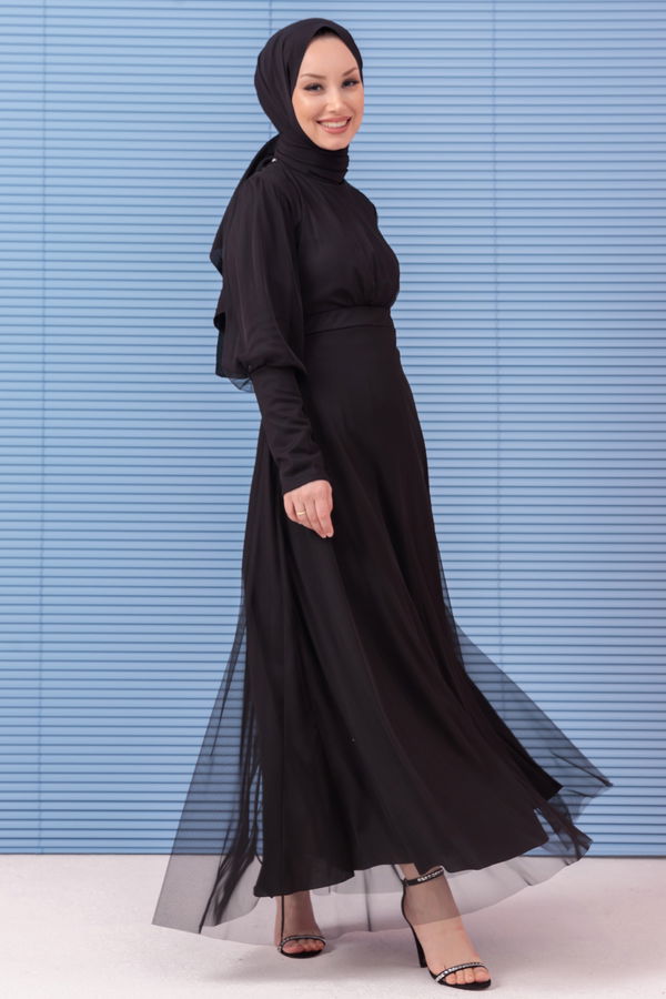 Abiye Elbise Siyah - 10305