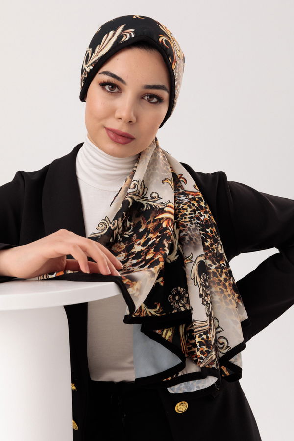 DESENLI ESARP Siyah - 30038 SİYAH