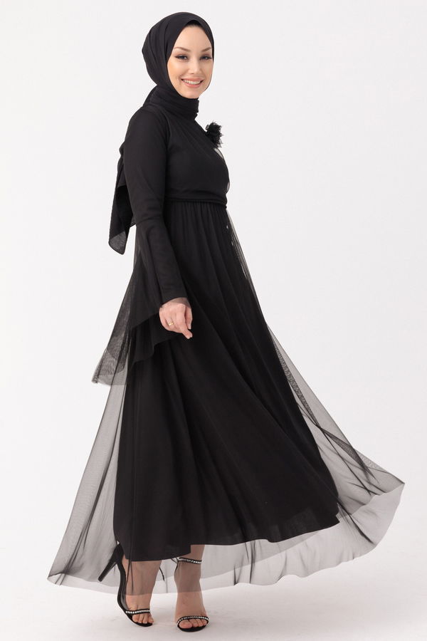 Abiye Elbise Siyah - 10304 SİYAH