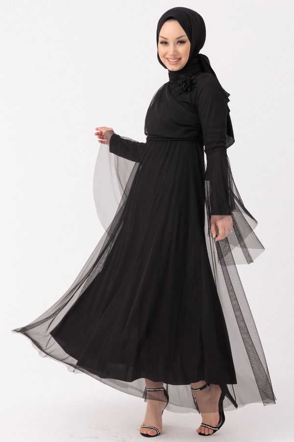Abiye Elbise Siyah - 10304 SİYAH