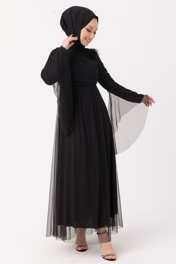 Abiye Elbise Siyah - 10304 SİYAH