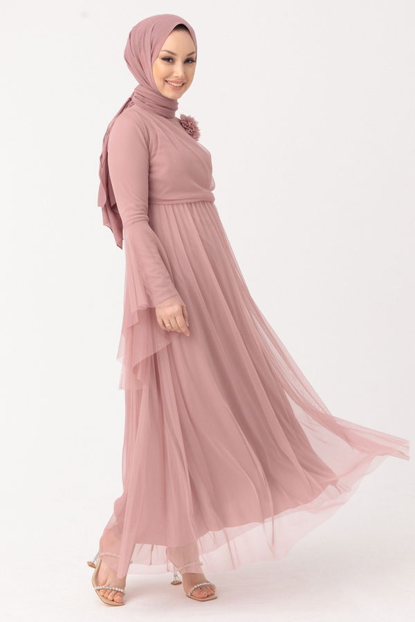 Abiye Elbise Pembe - 10304