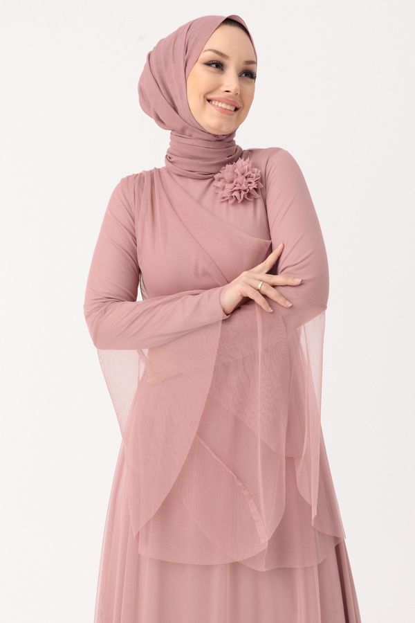 Abiye Elbise Pembe - 10304