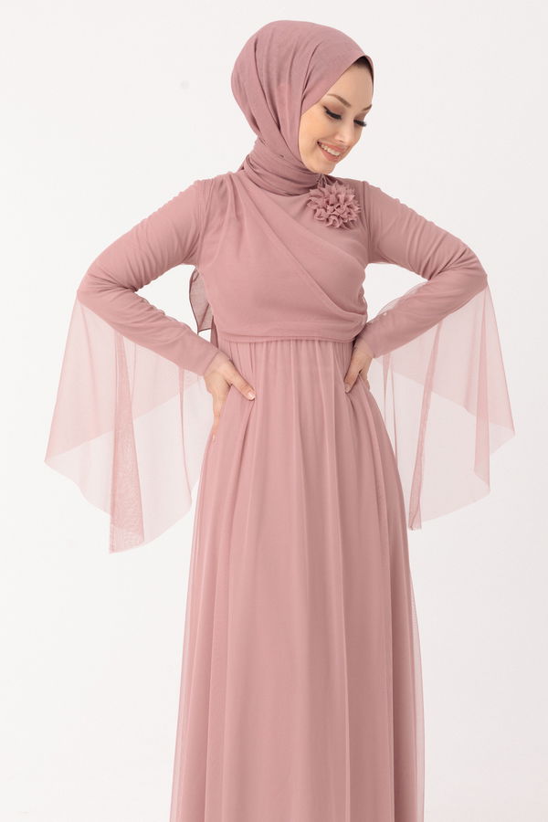 Abiye Elbise Pembe - 10304