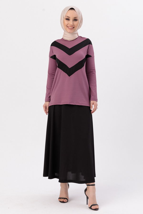 Bluz Etek KOYU LILA - 3766 Lila - 3766 LİLA