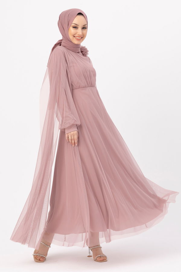 Abiye Elbise Pembe - 10311