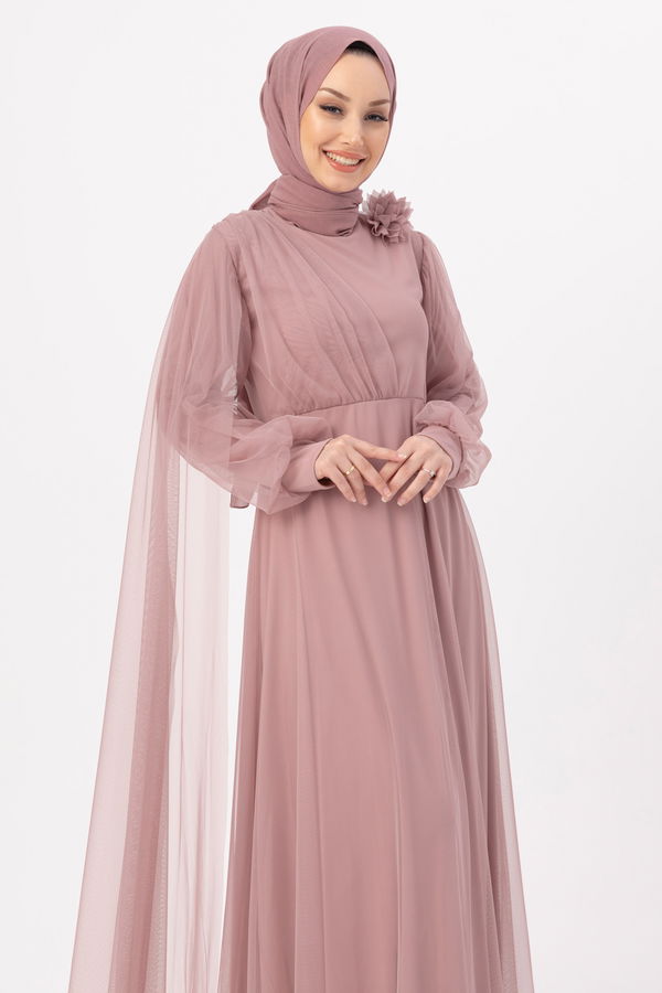 Abiye Elbise Pembe - 10311