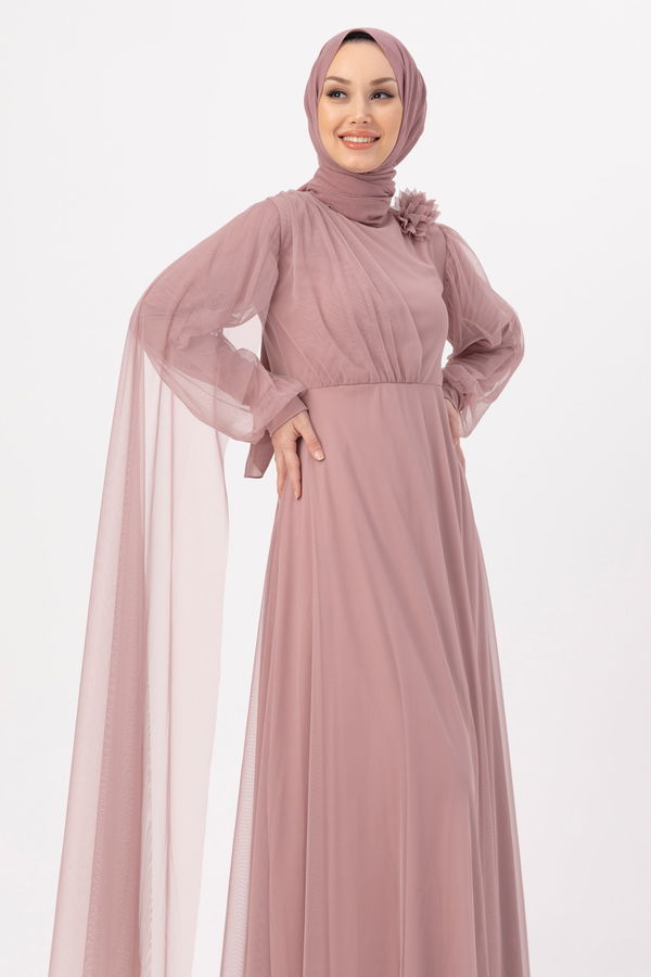 Abiye Elbise Pembe - 10311