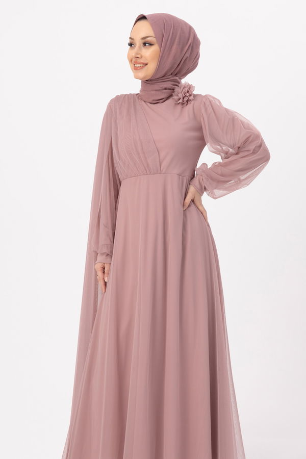 Abiye Elbise Pembe - 10311