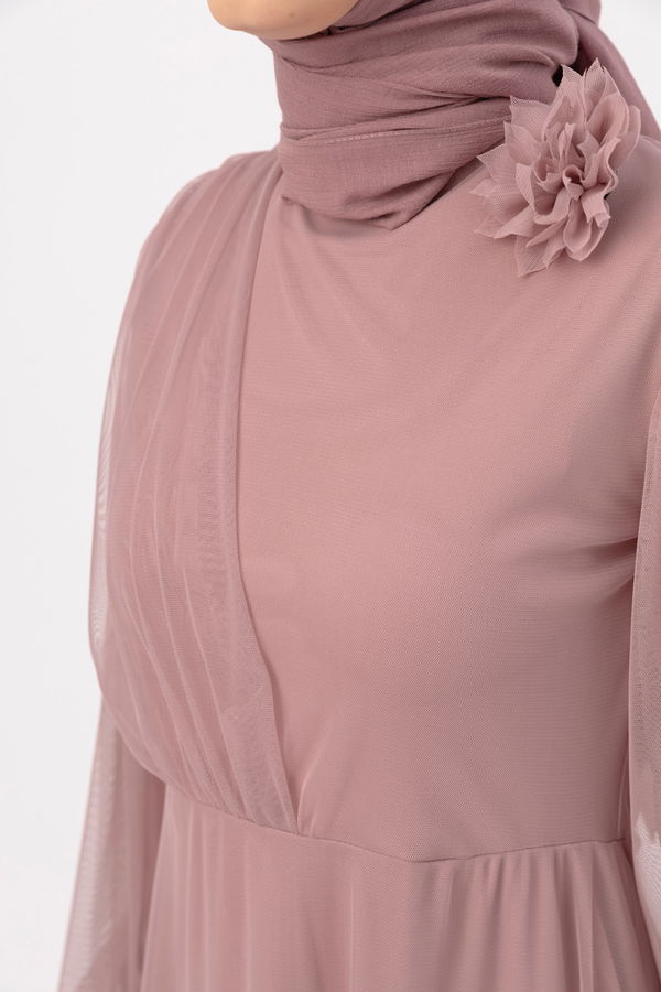 Abiye Elbise Pembe - 10311