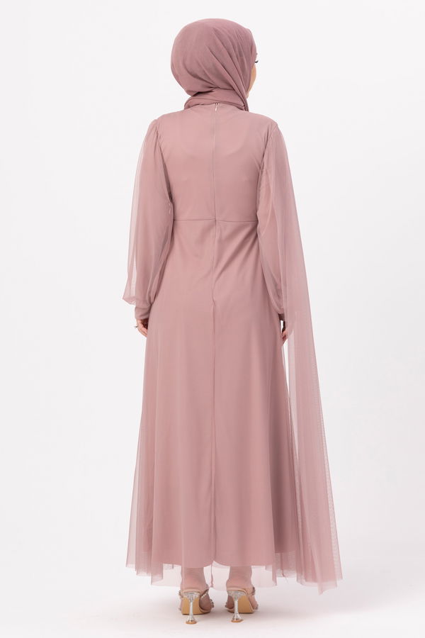 Abiye Elbise Pembe - 10311