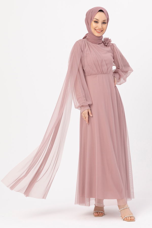 Abiye Elbise Pembe - 10311