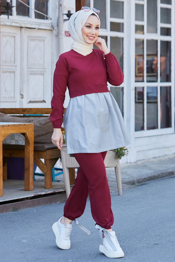 Tunik Pantolon Bordo - 10507