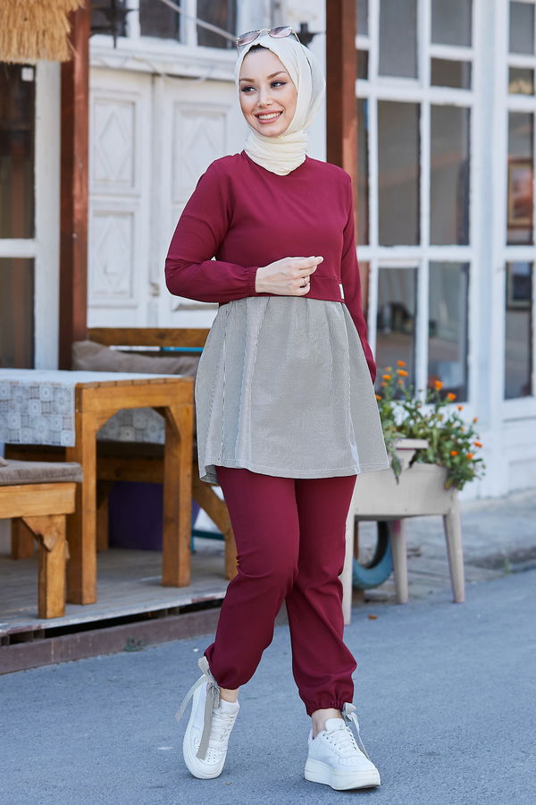 Tunik Pantolon Bordo - 10507