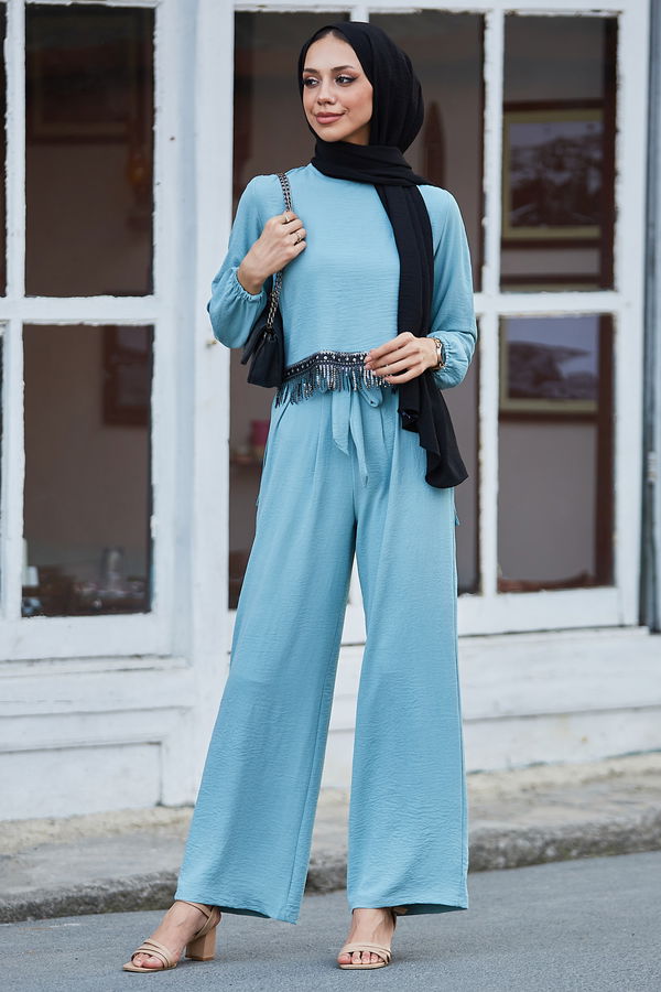 Bluz+Pantolon Yeşil - 10513