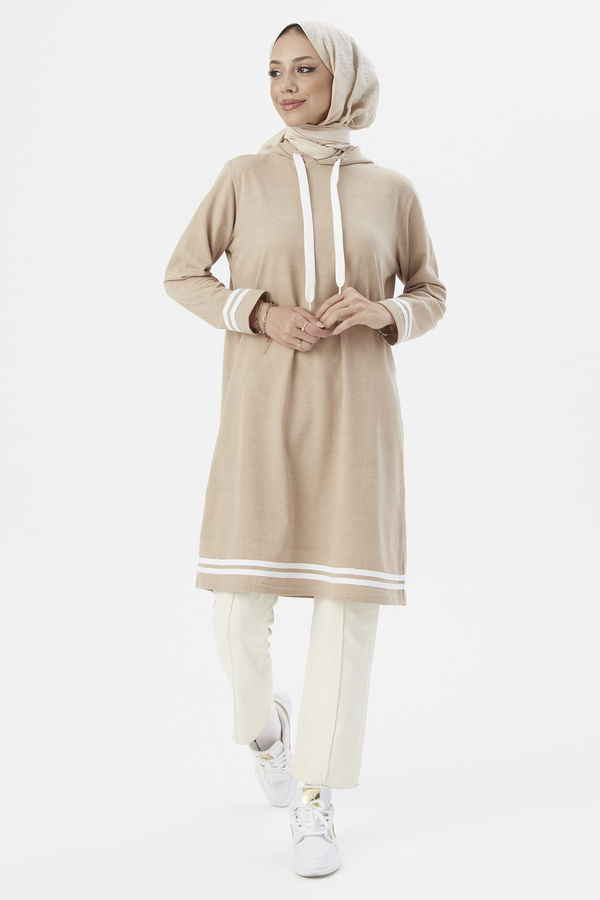 Seritli Tunik Bej - 3522 BEJ