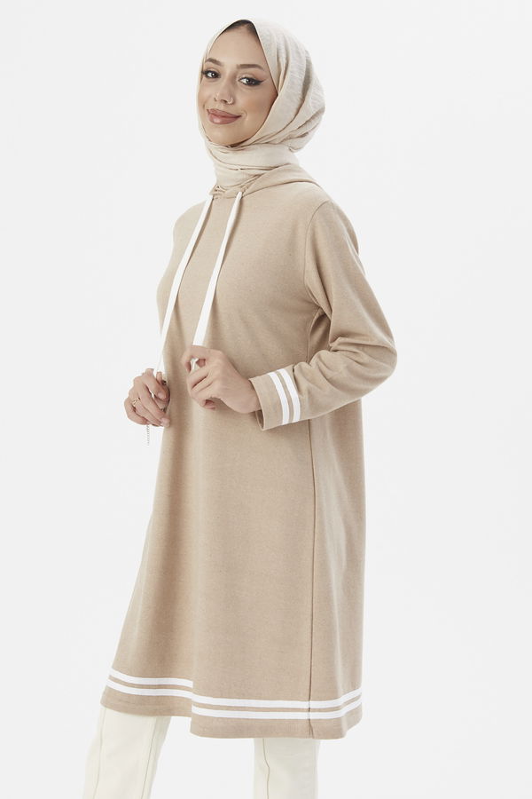 Seritli Tunik Bej - 3522 BEJ