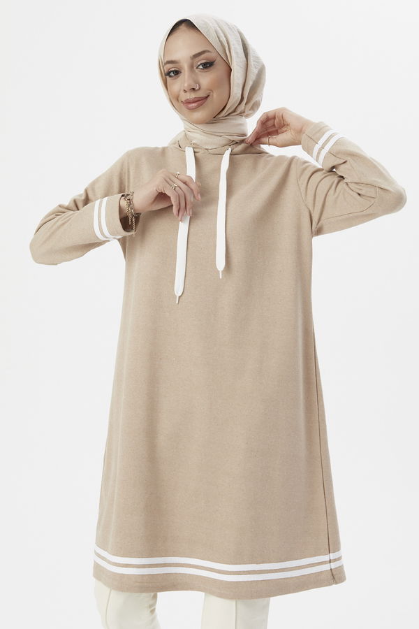 Seritli Tunik Bej - 3522 BEJ