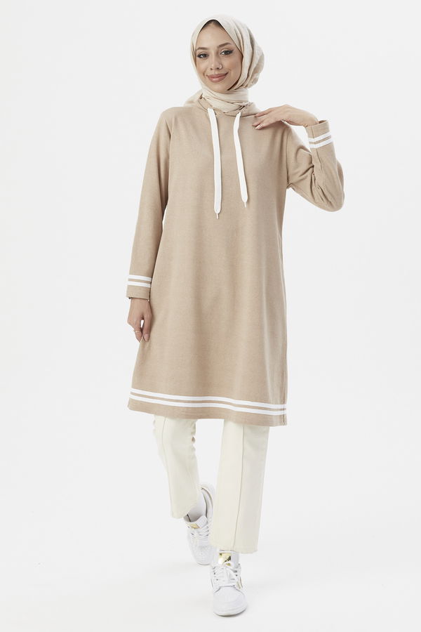 Seritli Tunik Bej - 3522 BEJ