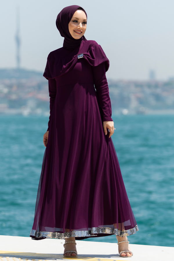 Abiye Elbise Mor - 10313 MOR